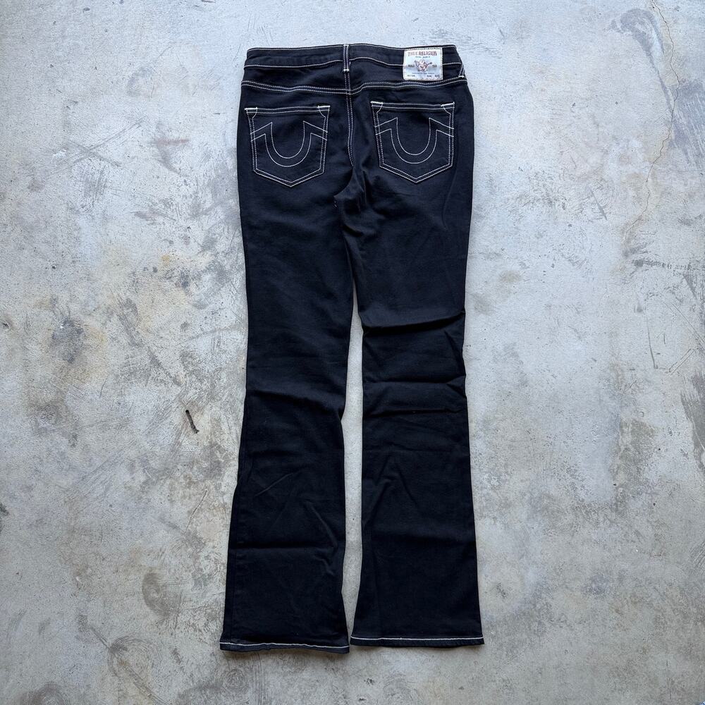 Vintage Y2K True Religion Becca Bootcut Flare Jeans Black 30 - Picture 2 of 7